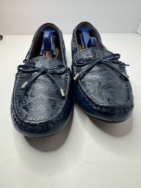 B.O.C Navy Blue Vegan Leather Slip On Loafers Women's Size 9M
